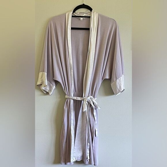 PJ Harlow Shala Wrap Knit Robe in Lavender Size Small - Picture 2 of 8
